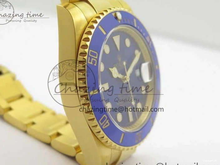 on Dial YG 116618 D1F YG Wrapped Bracelet Submariner Edition A2836 LB Best Wrapped Blue 0523